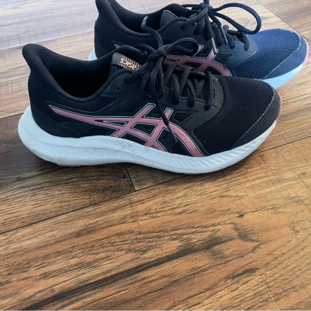 ASICS Women's Black and Pink Athletic Shoes